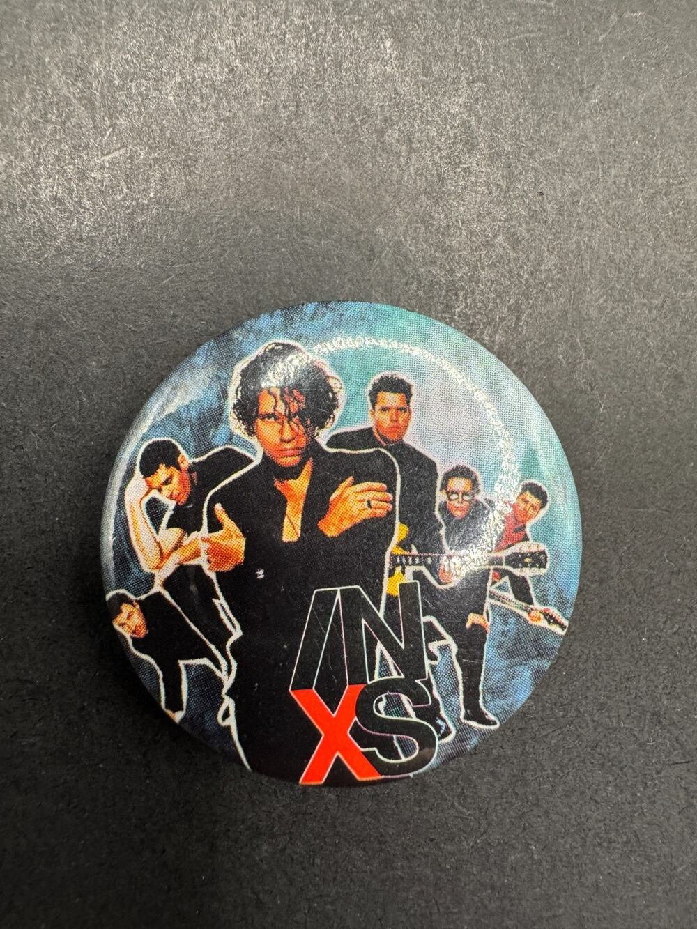 RARE 1980s INXS Rock Band Pinback Button Michael Hutchence Music Band